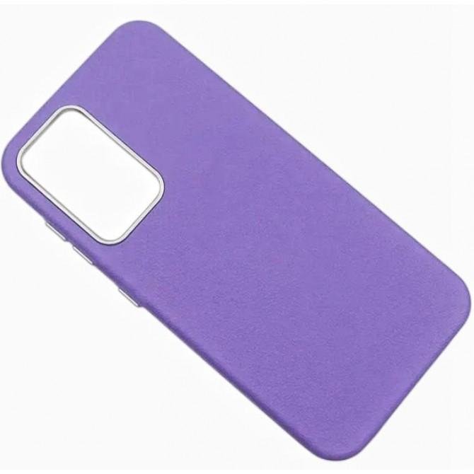 Кожаный чехол Leather Case Metal Buttons для Samsung Galaxy S24/ S25 Light Purple