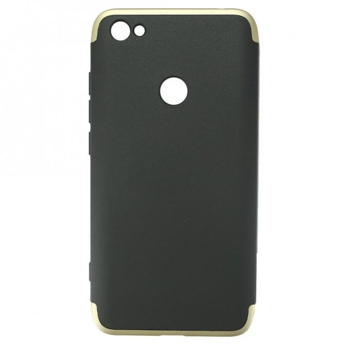 Пластикова накладка LikGus 360 градусів для Xiaomi Redmi Note 5A Prime / Redmi Y1 (Чорний / Золотий)-2