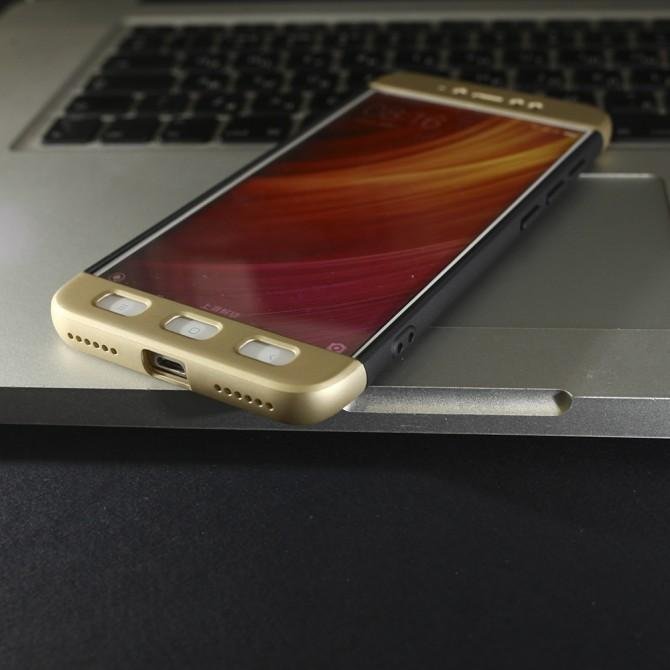 Пластикова накладка LikGus 360 градусів для Xiaomi Redmi Note 5A Prime / Redmi Y1 (Чорний / Золотий)-3