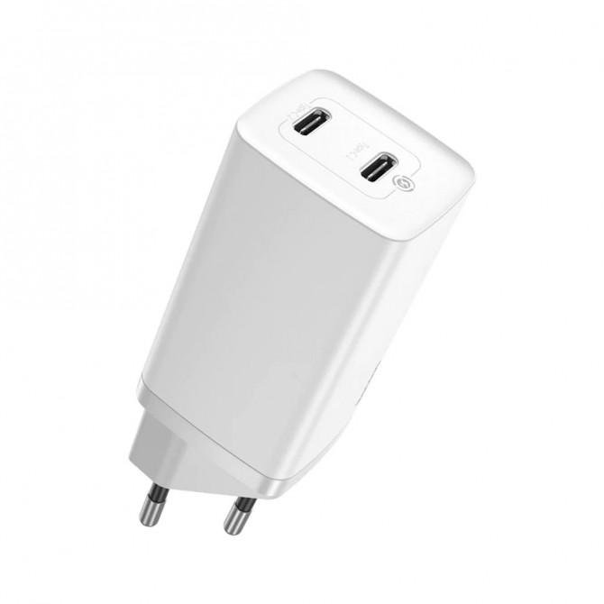 Мережевий зарядний пристрій Baseus GaN Lite 65W (CCGAN2L-E02) White