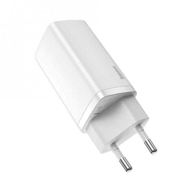 Мережевий зарядний пристрій Baseus GaN Lite 65W (CCGAN2L-E02) White-1
