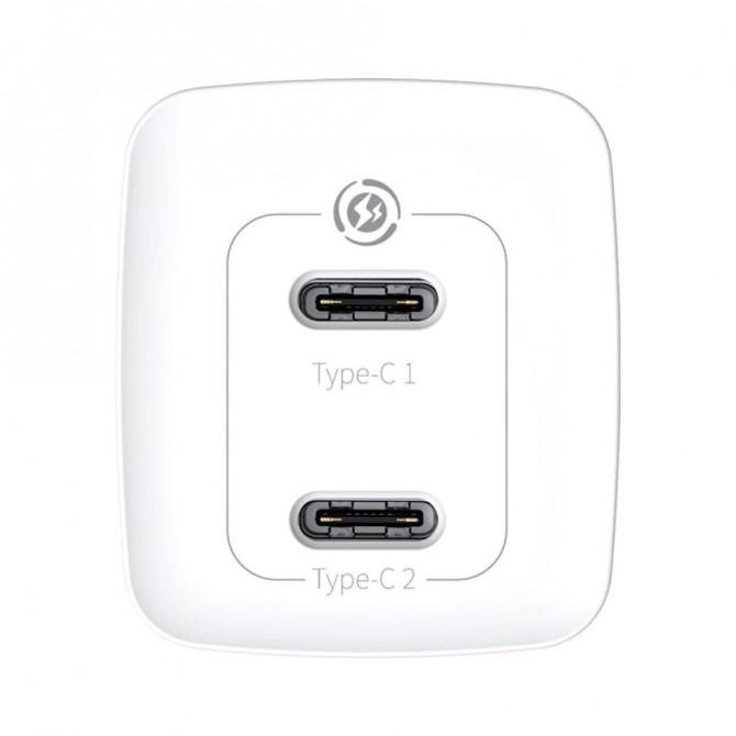 Мережевий зарядний пристрій Baseus GaN Lite 65W (CCGAN2L-E02) White-2