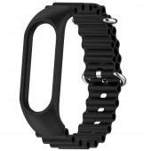 Ремінець для браслета Mi Band 5/6/7  (Ocean) Black
