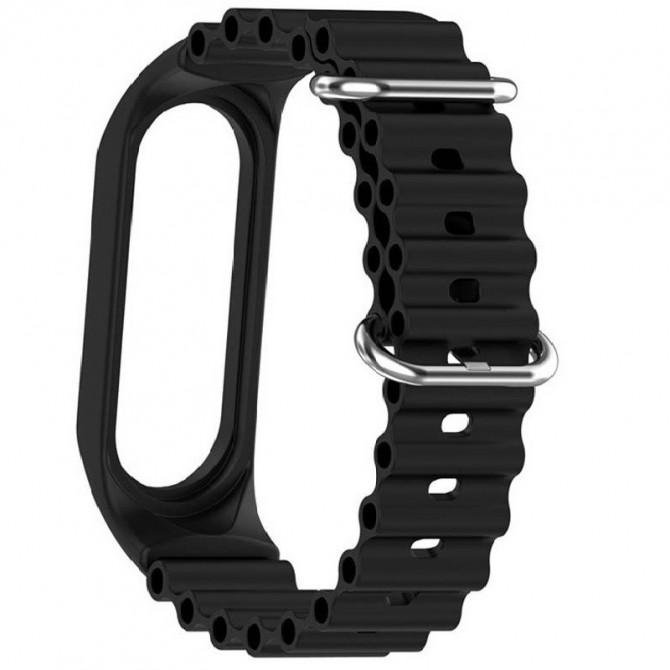 Ремінець для браслета Mi Band 5/6/7 (Ocean) Black-1