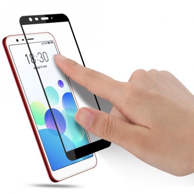 Защитное стекло для MEIZU M8c (0.3 мм, 2.5D, с чёрным Silk Screen покрытием)-4