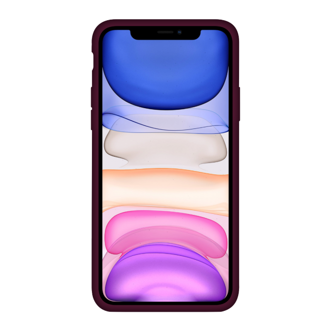 Оригинальный силиконовый чехол для iPhone X/Xs Марсала FULL-1