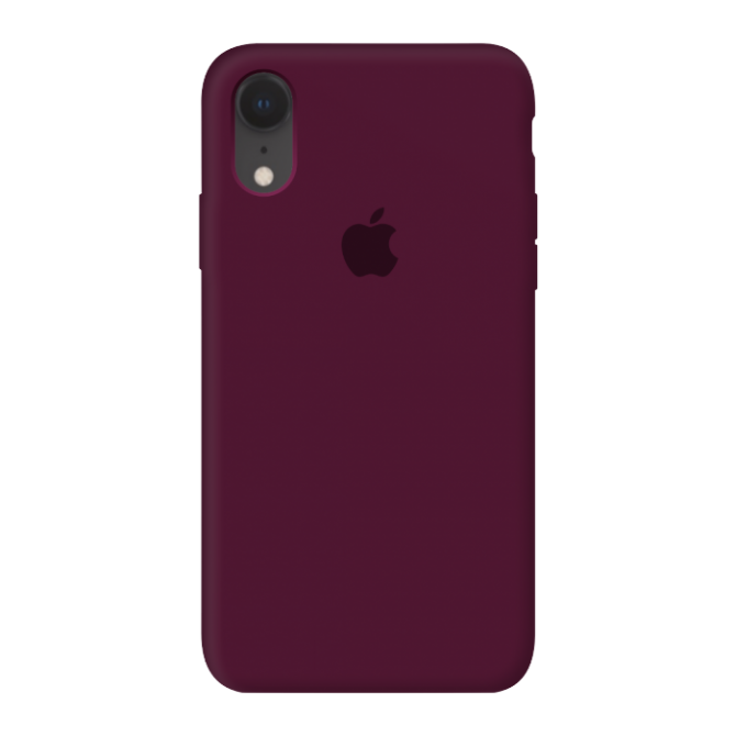 Оригинальный силиконовый чехол для iPhone Xs Max Марсала FULL-3