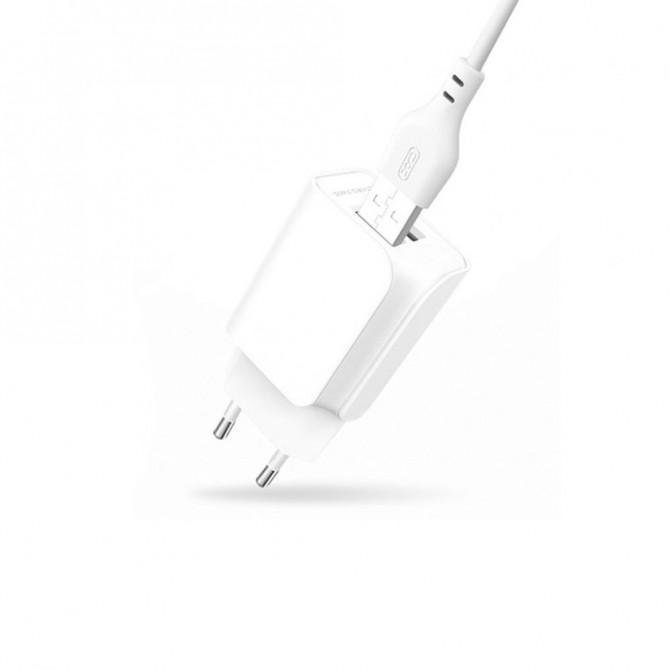 Мережевий зарядний пристрій XO L35D 2.1A/2USB + Lightning White-2