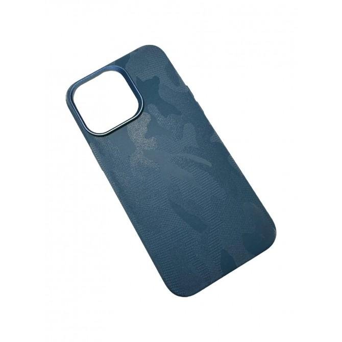 Кожаный чехол Camo with MagSafe для iPhone 15 Pro Blue-2