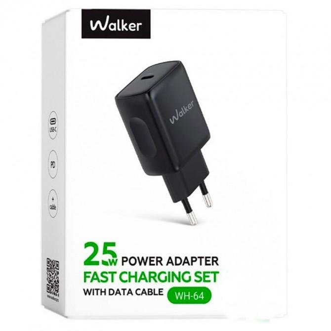 Сетевое зарядное устройство 1Type-C WALKER WH-64 PD_25W black-2