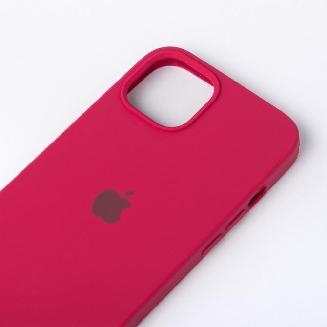 Оригинальный силиконовый чехол для iPhone 12 /12 Pro Темно Вишневый FULL-3