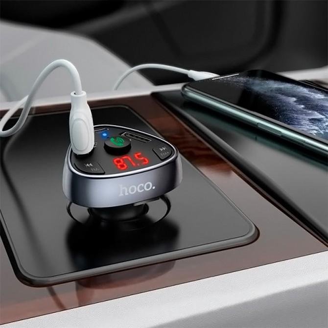 FM Modulator Hoco with Charger E51 2USB/PD/3,1A/18W Black-2