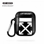 U-Like Glossy Brand Protective Case For Airpods OFWHITE Black U-Like Glossy Brand Protective Case For Airpods OFWHITE Black