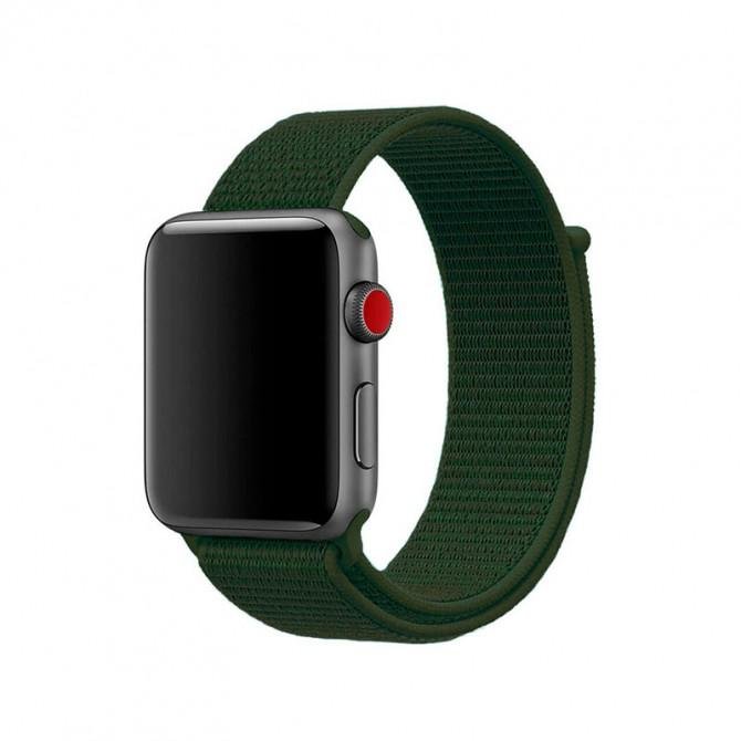 Ремешок для Apple Watch 42/44mm Nylon Sport Loop Dark Green
