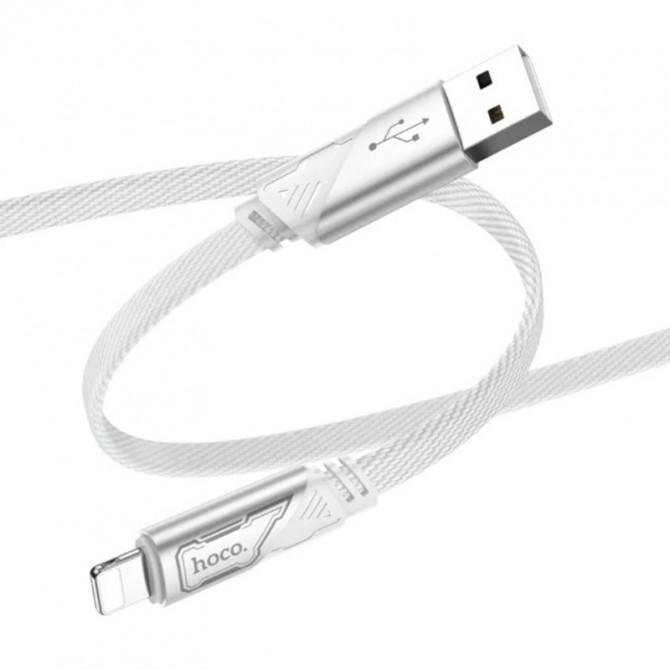 Кабель USB Hoco U119 Machine charging data Lightning Grey 1.2m-1