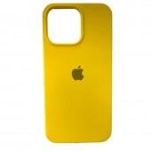 Силиконовый чехол для iPhone 15 Pro Yellow FULL