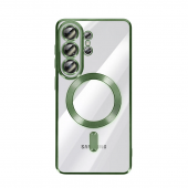 Силіконовий чохол SHINING with MagSafe для Samsung Galaxy S24/S25 Olive