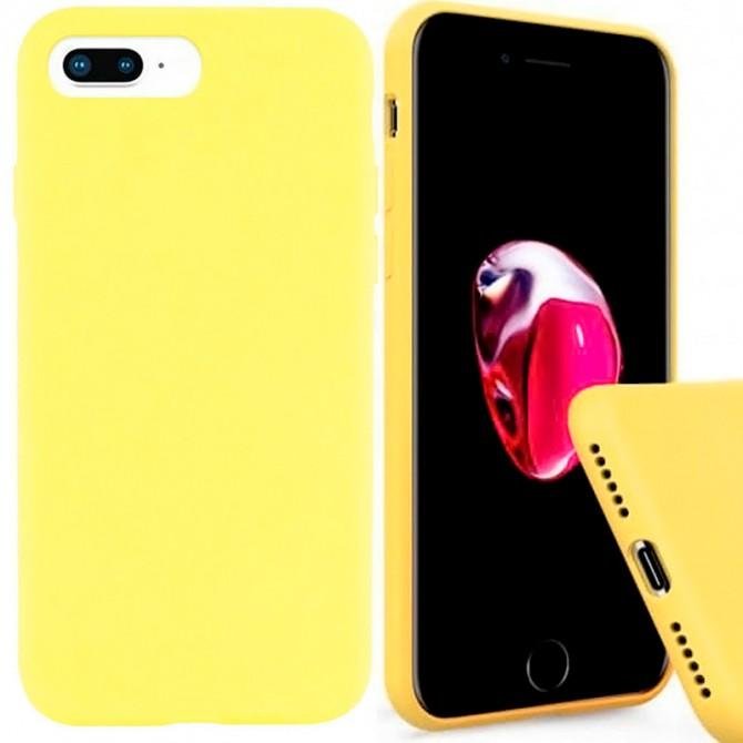Силиконовый чехол для iPhone 7/8 Plus Желтый FULL (без лого)-1