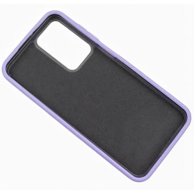 Кожаный чехол Leather Case Metal Buttons для Samsung Galaxy A35 Light Purple-3