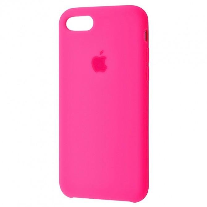 Оригинальный силиконовый чехол для iPhone 7/8 Неоново Розовый FULL