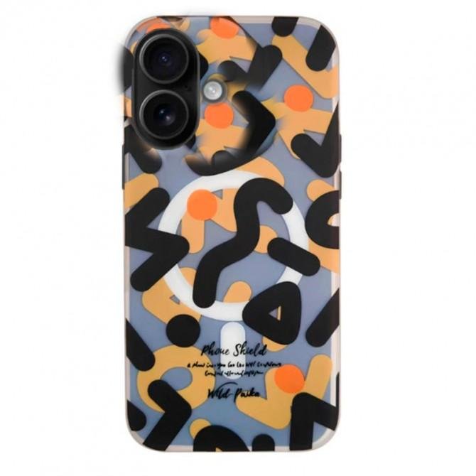 TPU чехол Pastel Chaos with MagSafe для Apple iPhone 16 (6.1") Black