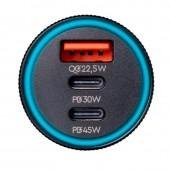 Автомобильное ЗУ Gelius PowerRide GP-CC011 1USB + 2Type-C 60W (45W C1+ 15W A+C2) Black