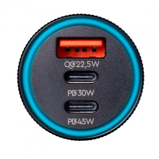 Автомобильное ЗУ Gelius PowerRide GP-CC011 1USB + 2Type-C 60W (45W C1+ 15W A+C2) Black-1