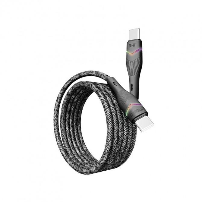 Кабель USB YOKI RGB YK-RG24 Type-C to Type-C 60W 1.2m Черный-1