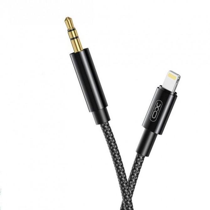 Кабель AUX XO NBR211A 3.5" to Lightning Black 1m