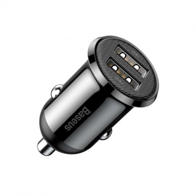 Автомобильное зарядное устройство 2USB Baseus Grain Pro 4.8A Black