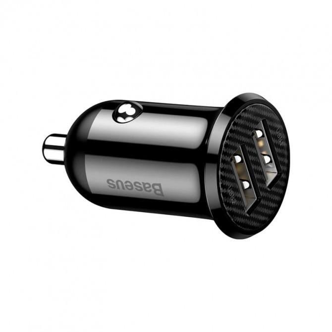 Автомобильное зарядное устройство 2USB Baseus Grain Pro 4.8A Black-1