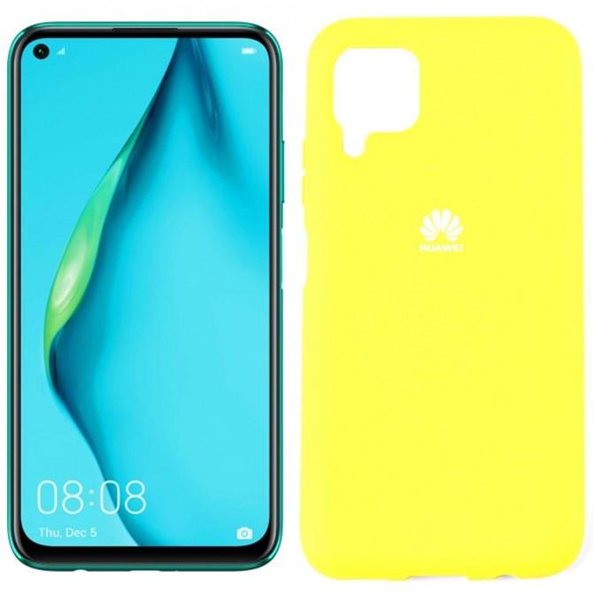 Чехол Soft Case для Huawei P40 Lite Ярко жёлтый FULL
