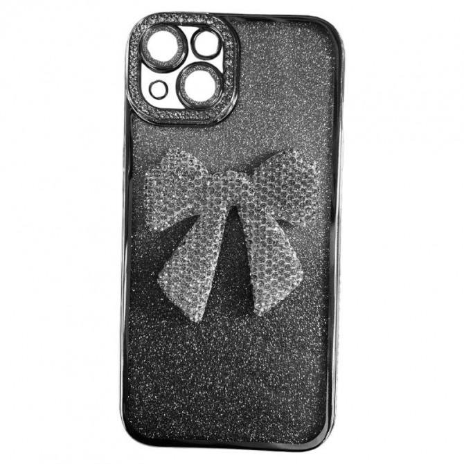 Накладка Glossy Bow для iPhone 15 Plus White