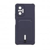 Чехол TPU Colorfull Pocket Card для Xiaomi Redmi Note 10 Pro Темно Синий