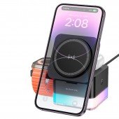 Бездротовий зарядний пристрій Borofone BQ34 Square 3in1 15W Black Бездротовий зарядний пристрій Borofone BQ34 Square 3in1 15W Black