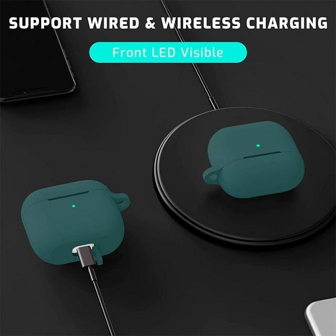Чохол U-Like Silicone Protective Case For Airpods 3 Slim Forest Green-2