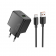 Мережевий зарядний пристрій 1USB Hoco CS17A Multi-Protocol 22.5W Black + Type-C Cable