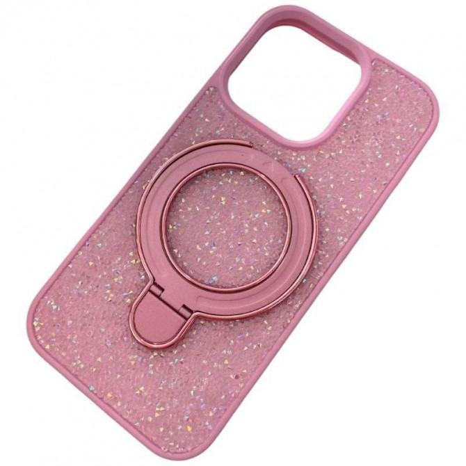 Чохол-накладка Diamond with stand back для iPhone 15 Pro Pink-2