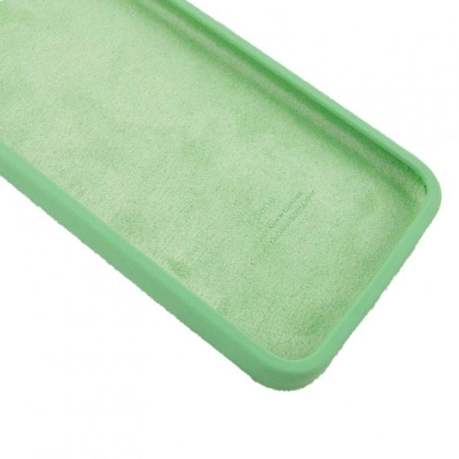 Оригинальный силиконовый чехол для iPhone 11 Мятный FULL (with camera protection)-1