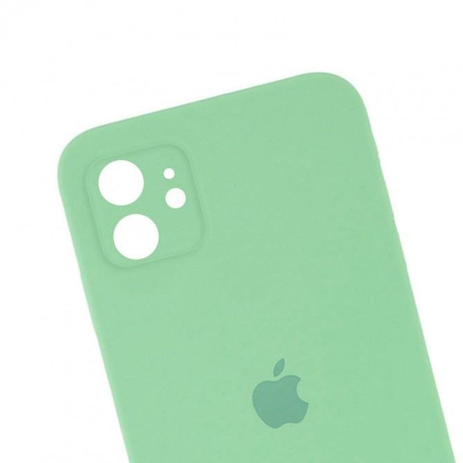Оригинальный силиконовый чехол для iPhone 11 Мятный FULL (with camera protection)-2