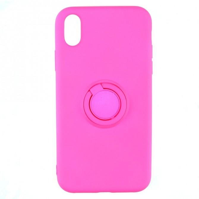 Чехол Ring Color для iPhone Xs Max Розовый-1